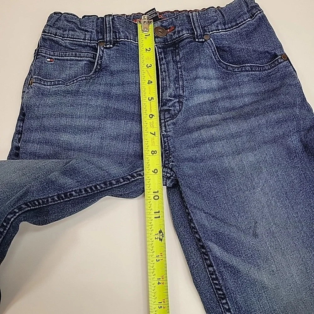 Tommy Hilfiger Boy's Jeans Size 14 Straight Leg Medium‎ Wash Midrise Whiskering